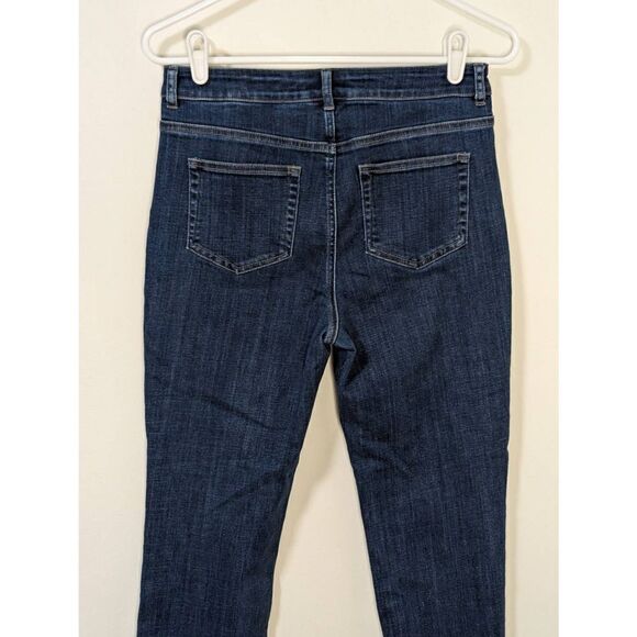LOGO Lori Goldstein Straight Leg Raw Hem Jeans - Size 6 - Picture 5 of 8